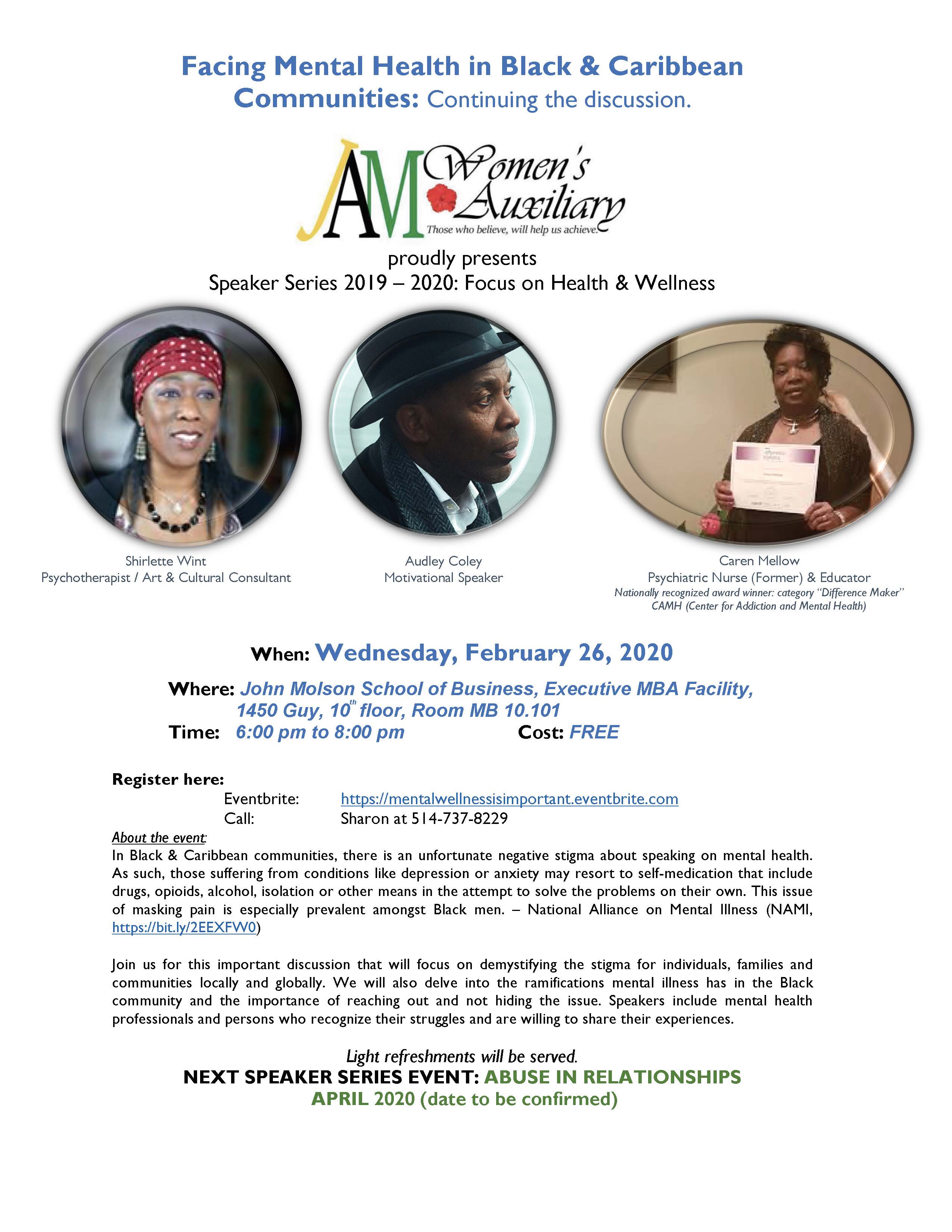 Facing Mental Health in Black & Caribbean Communities: Continuing the discussion.