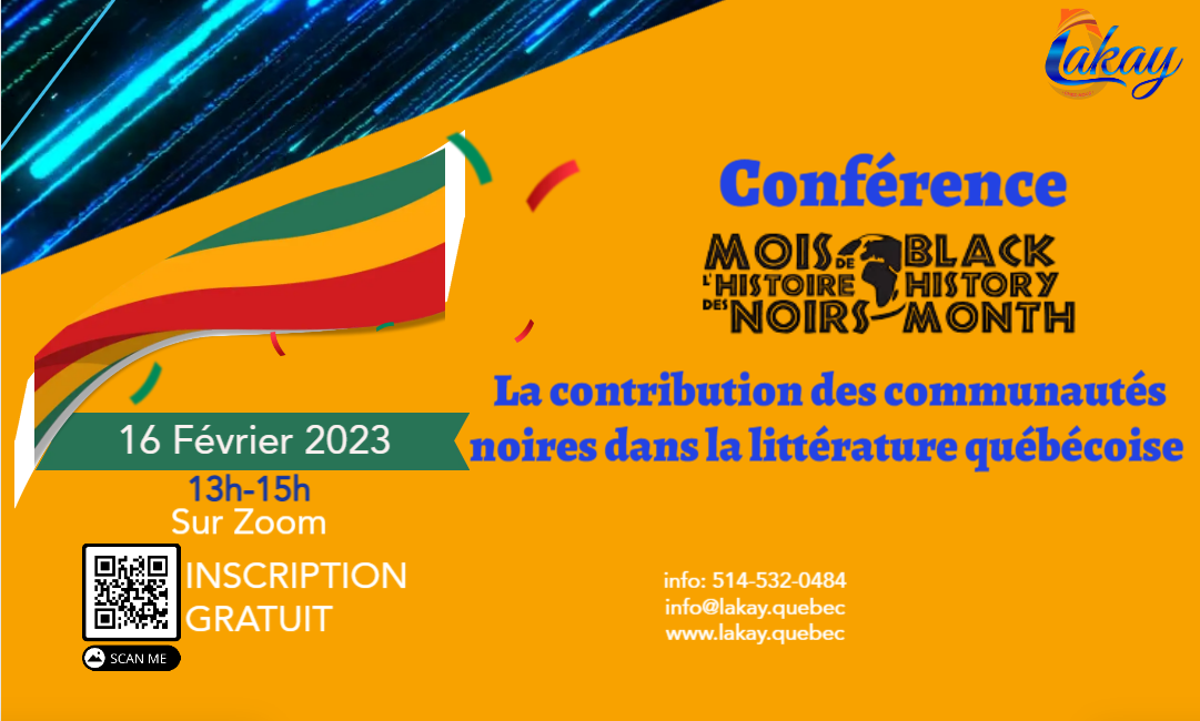 Conférence: Contribution des communautés noires dans la littérature au Québec